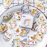 45PC Kawaii Cat Decorative Stickers
