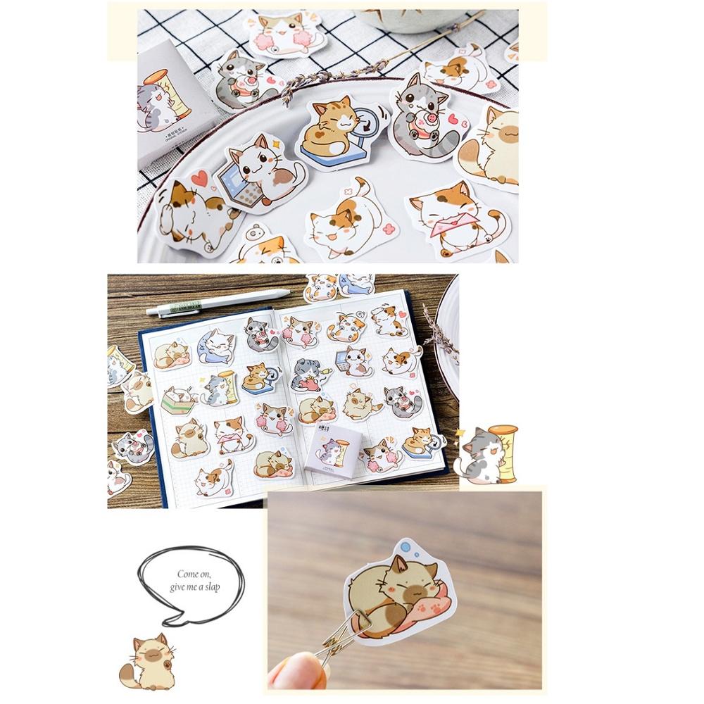 45PC Kawaii Cat Decorative Stickers