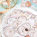45PC Cute Fat Hamster Stickers