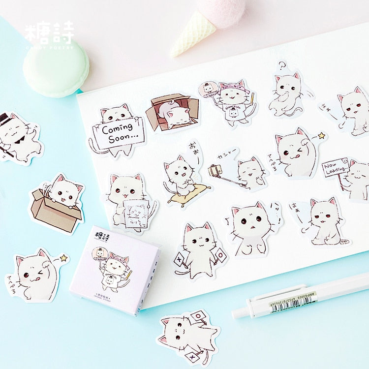 45PC Cute Selfie Cats Decorative Stickers