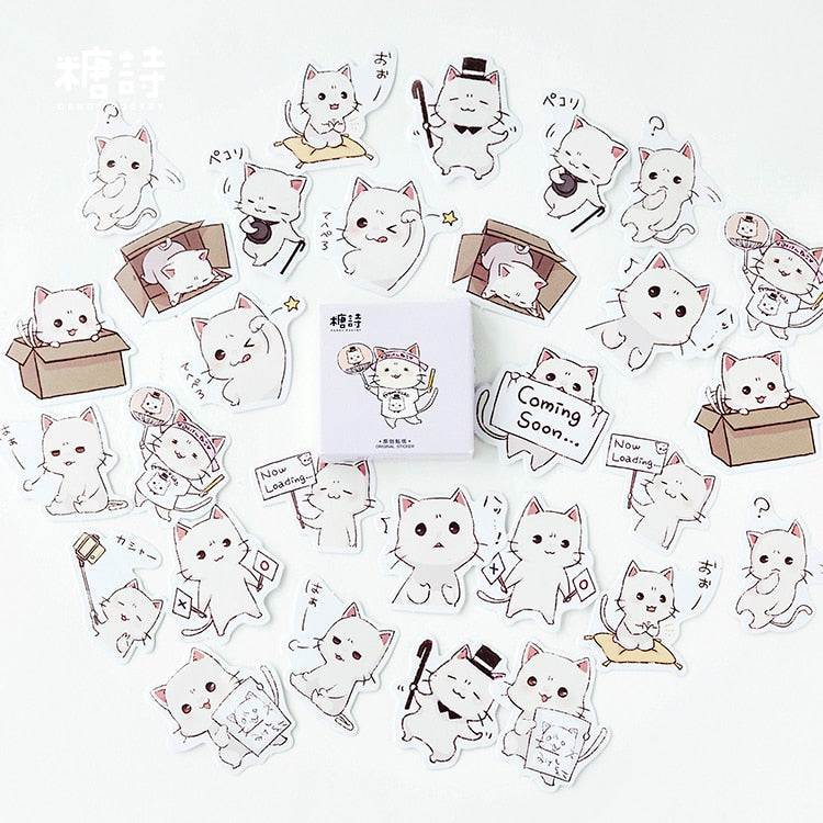 45PC Cute Selfie Cats Decorative Stickers