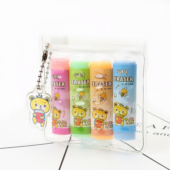 4PC Set Kawaii Bear Color Eraser