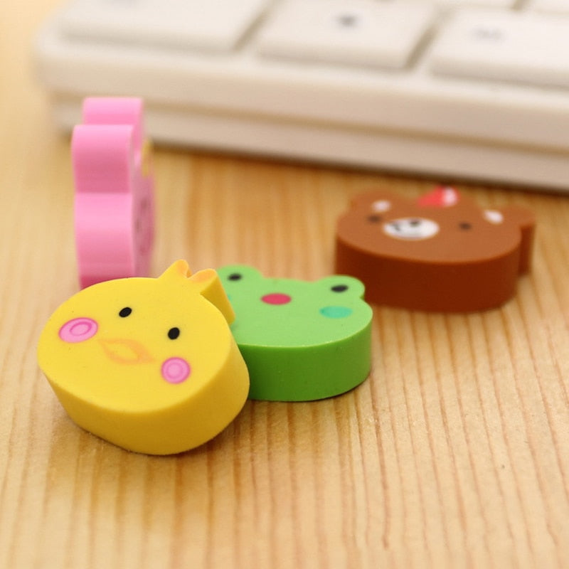 1 or 4PC Kawaii Animals Pencil Erasers – my kawaii office