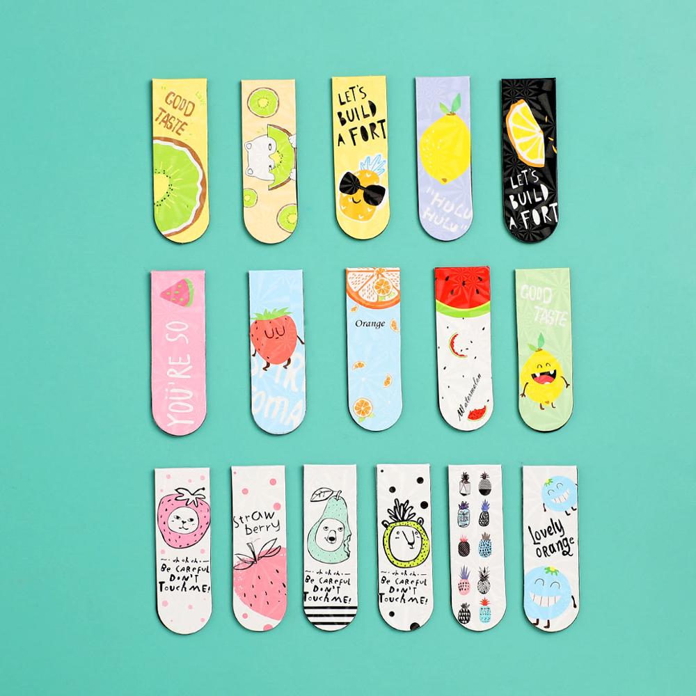 1set Creative Cartoon Magnetic Bookmarks Cute Kawaii Magnet