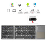 1PC Mini Folding Wireless Bluetooth Keyboard with Touchpad