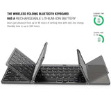 1PC Mini Folding Wireless Bluetooth Keyboard with Touchpad