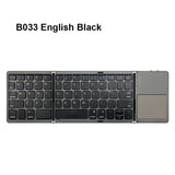 1PC Mini Folding Wireless Bluetooth Keyboard with Touchpad