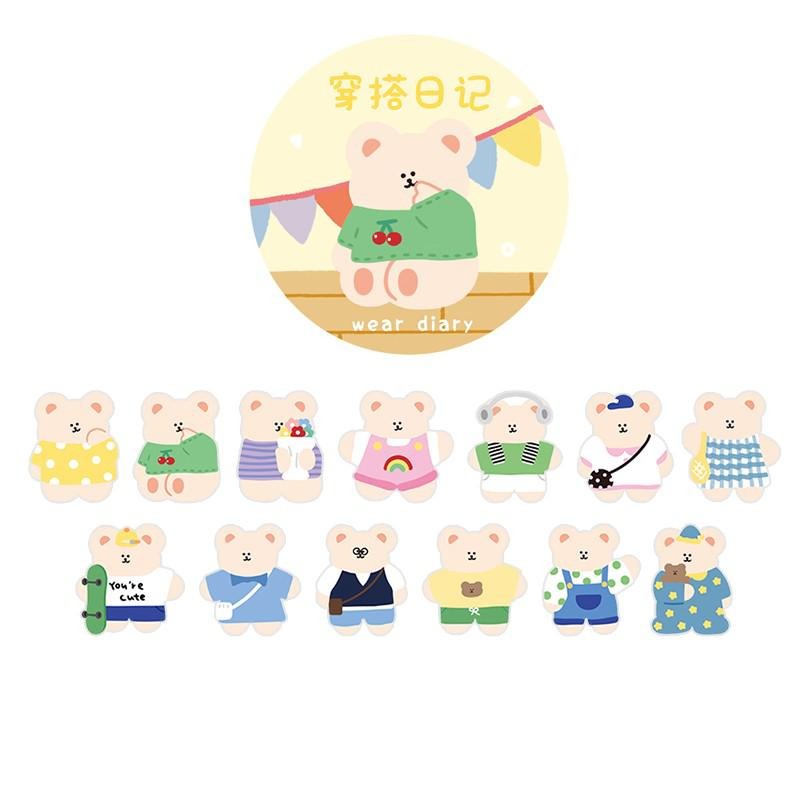 1PC Adorable Animal Washi Stickers