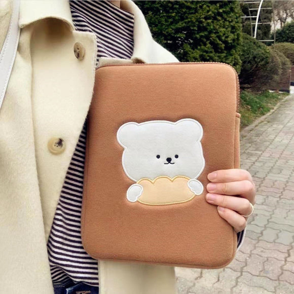 1PC Kawaii Bear iPad Laptop Bag