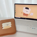 1PC Kawaii Bear iPad Laptop Bag