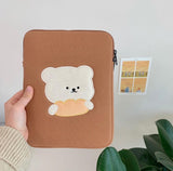 1PC Kawaii Bear iPad Laptop Bag
