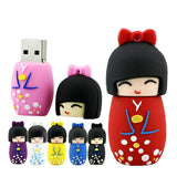 1PC Kawaii Japanese Dolls Kimono Girl USB Memory Stick