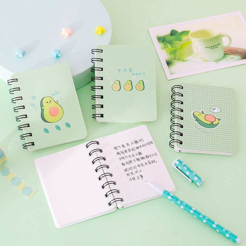 1PC Adorable Avocado Mini Spiral Notebook