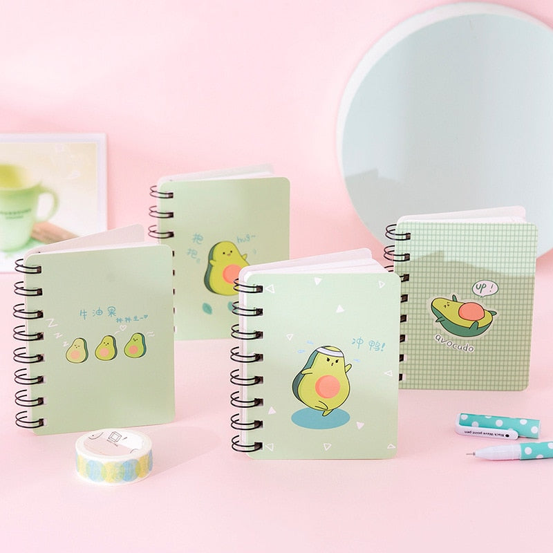 1PC Adorable Avocado Mini Spiral Notebook