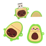 1PC Kawaii Avocado Green USB Memory Stick