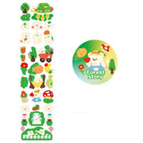 1PC Kawaii Animals Wonderland Washi Stickers