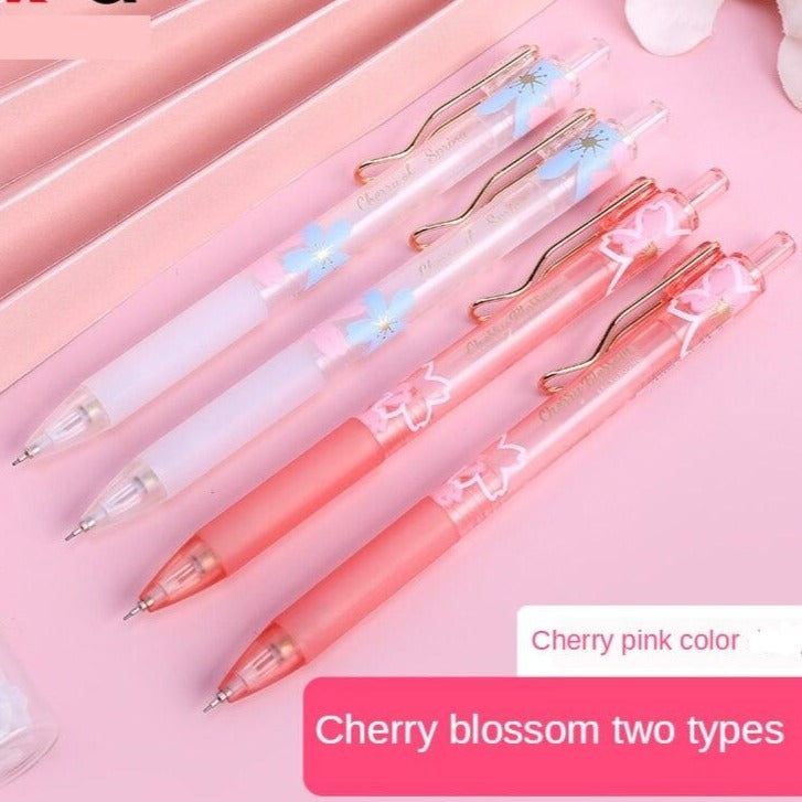 74 Pcs Kawaii Cherry Blossom Stationery Set Japanese Kawaii Pencil Bag  Mechanical Pencil Cherry Erasers Pencil Refill and Stickers for School  Office