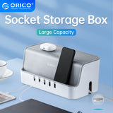 ORICO Power Strip Storage Box Cable Management Winder for Sockets Mobile Phone Holder Charging Cables Organizer
