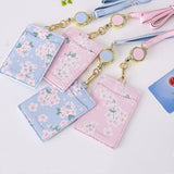 1PC Kawaii Cherry Blossom Lanyard Card Holder