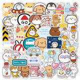 50PC Kawaii Fun Animals PVC Decorative Stickers