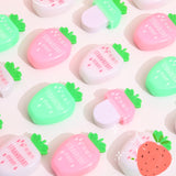 3PC Sweet Strawberry Rubber Eraser