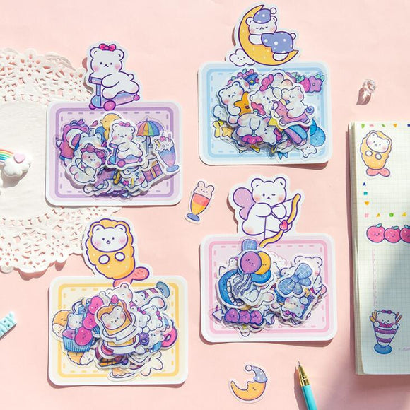 40PC Cute Bear Journal Stickers