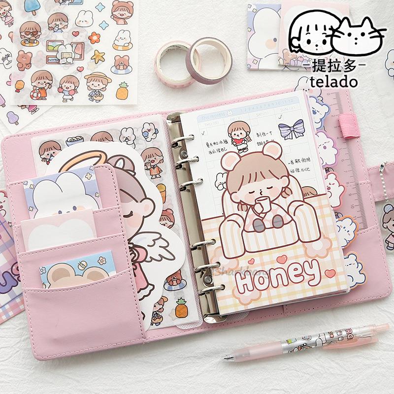 1PC Kawaii Rabbit Angel Notebook Set