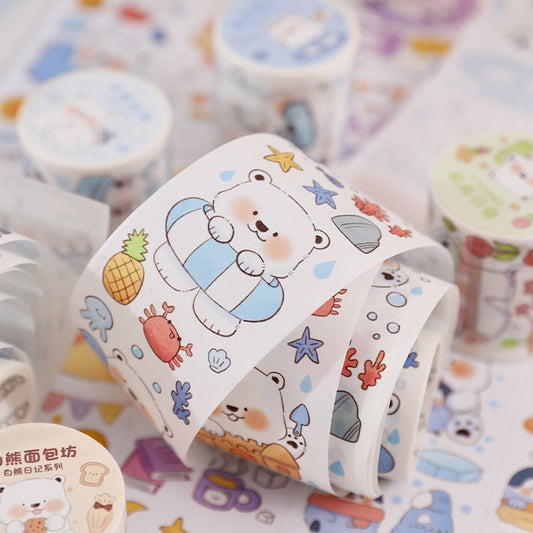 1PC Kawaii Snow Bear Washi Tape Collection