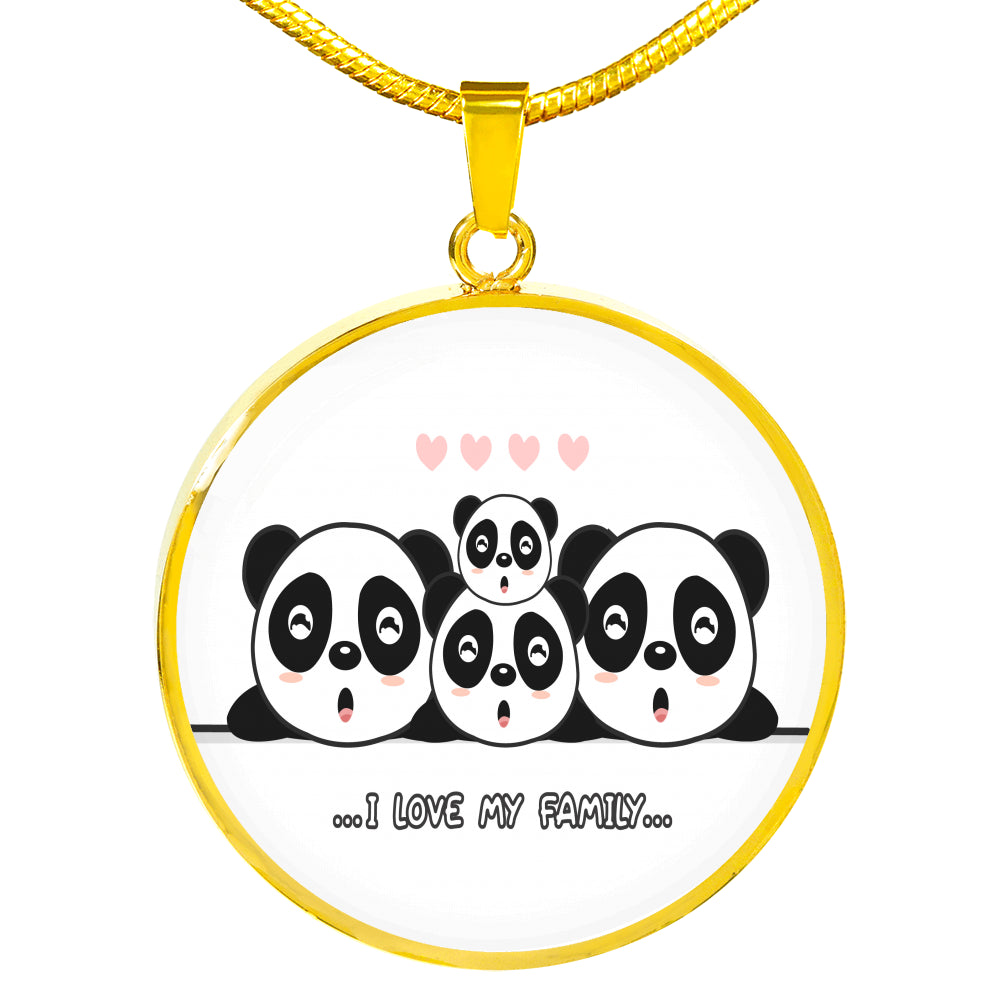 Panda Family Necklace