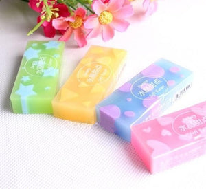 2PC Kawaii Candy Jelly Colored Rubber Eraser