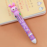 1PC Kawaii Purple Rabbit 10 Color Ballpoint Pen-my kawaii office