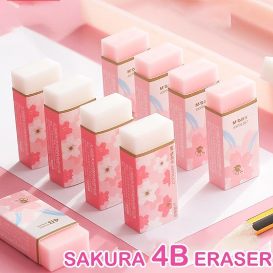 4PC Kawaii Sakura Eraser