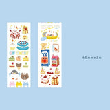 1PC Kawaii Animals Sticker Roll