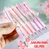 5, 6, 12PC Sakura Rain Rollerball Gel Pen-my kawaii office